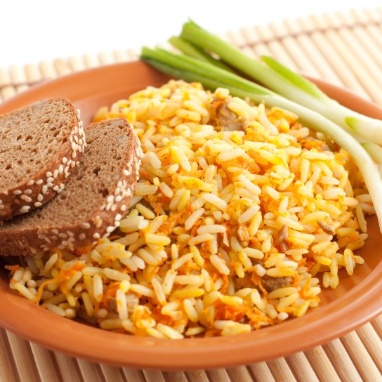 Рис із зеленою цибулею