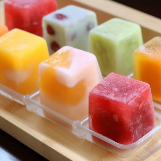 клубничные кубики льда