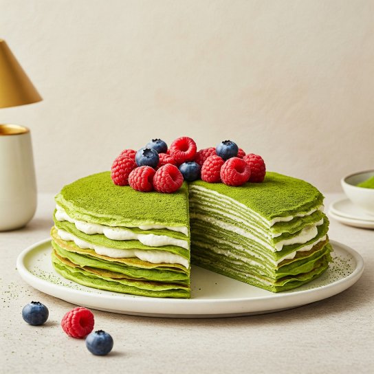 Млинцевий торт з матча