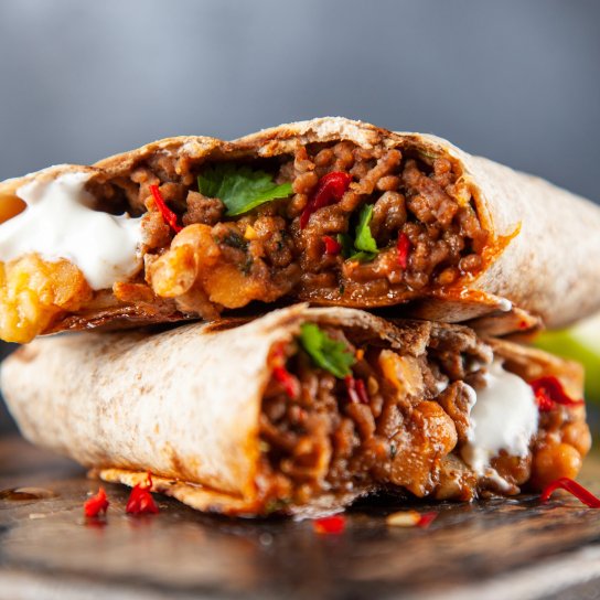 Запечена шаурма з фаршем та грибами