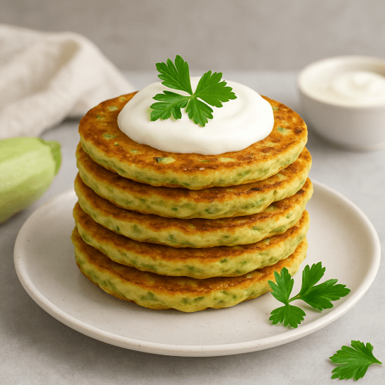 Корисні кабачкові млинці із ніжним соусом