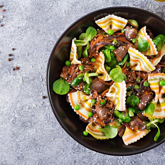 Сердечка з макаронами