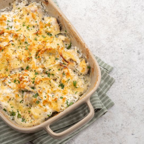 Запіканка з рибою і цвітною капустою