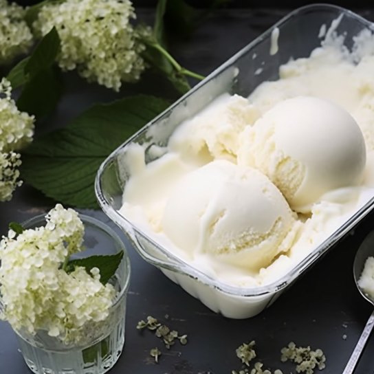 Сорбет з квітів бузини