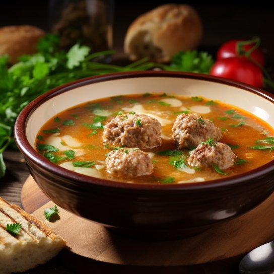 овочевий суп з фрикадельками