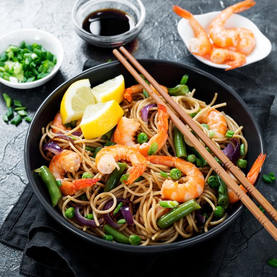 Пад тай з креветками