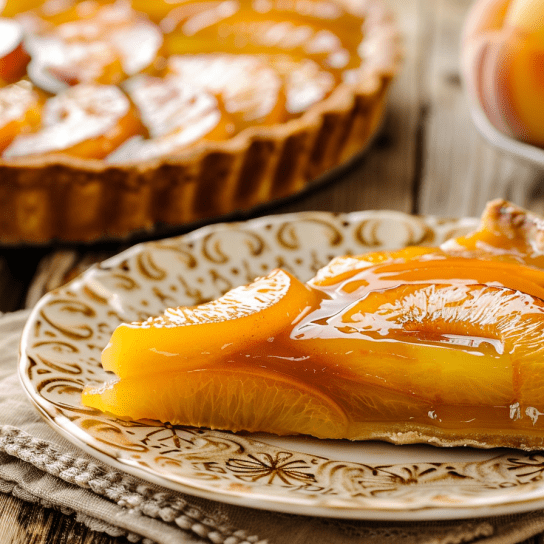 Тарт татен з нектарином і медом