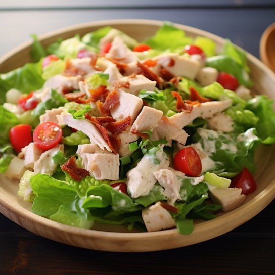 овочевий салат з копченою індичкою