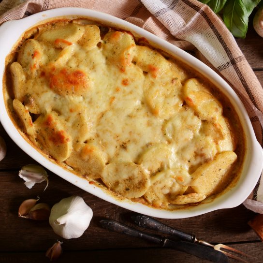 Запіканка з картоплею і грибами