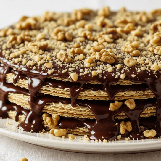 Вафельний торт «Їжачок» з кремом зі згущівки