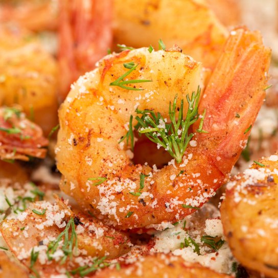 Креветки з сиром