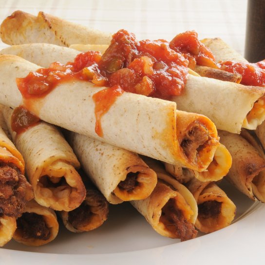 Картофельные такие тосы с красной сальсой