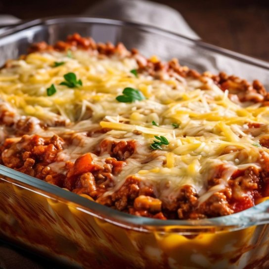 Запіканка з фаршем і тістом філо