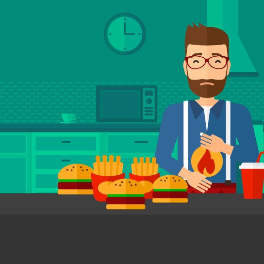 Человек, страдающий изжогой