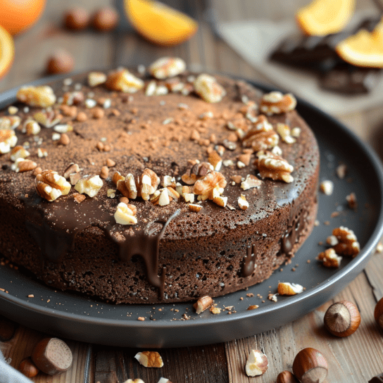 шоколадний торт з апельсином