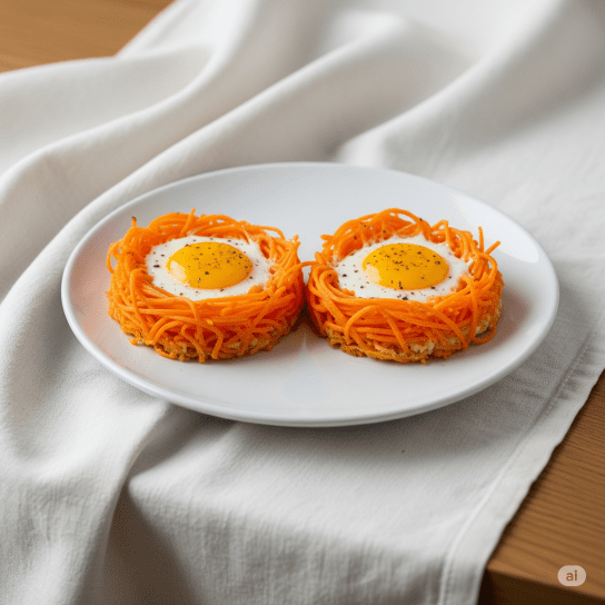 Яєчня в морквяних гніздах