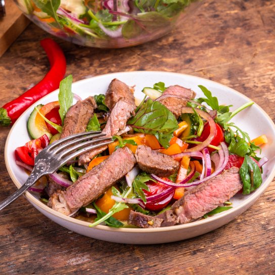 салат з яловчиною