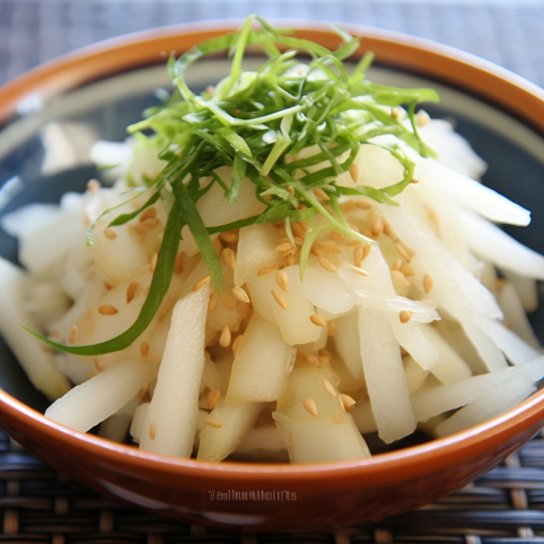 Японський салат з білої редьки