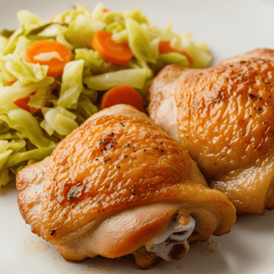 Стегенця з капустою в духовці