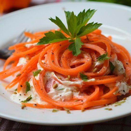 Салат з моркви в йогуртовому соусі