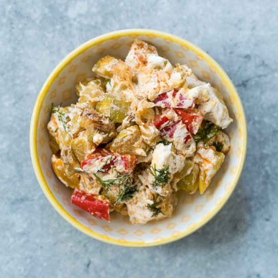 Салат з баклажанами та йогуртом