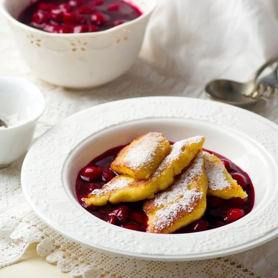 Манна запіканка з киселем