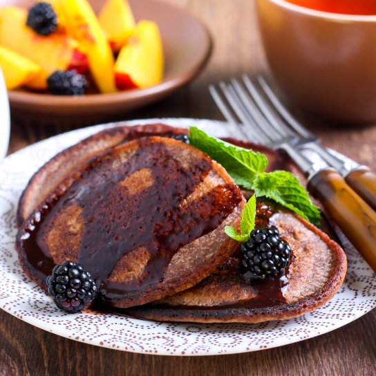 Шоколадные оладьи с кисломолочным сыром