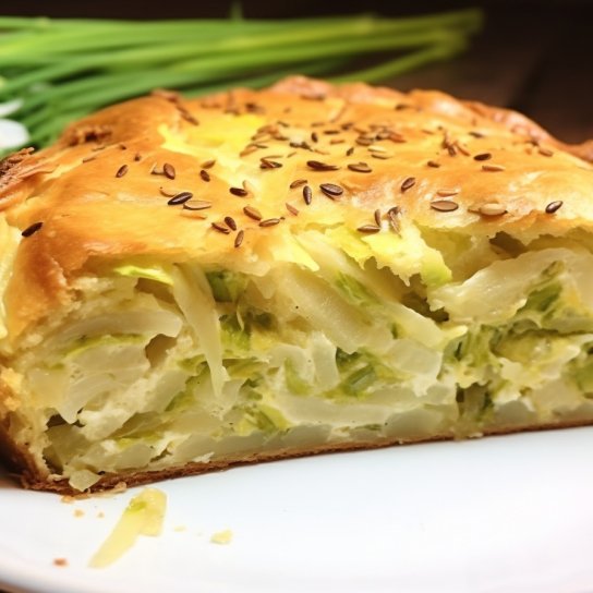 Заливний пиріг з капусти від Лілії Цвіт