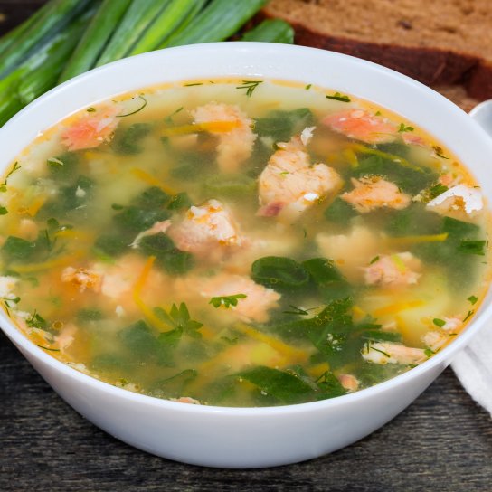 Суп из лосося