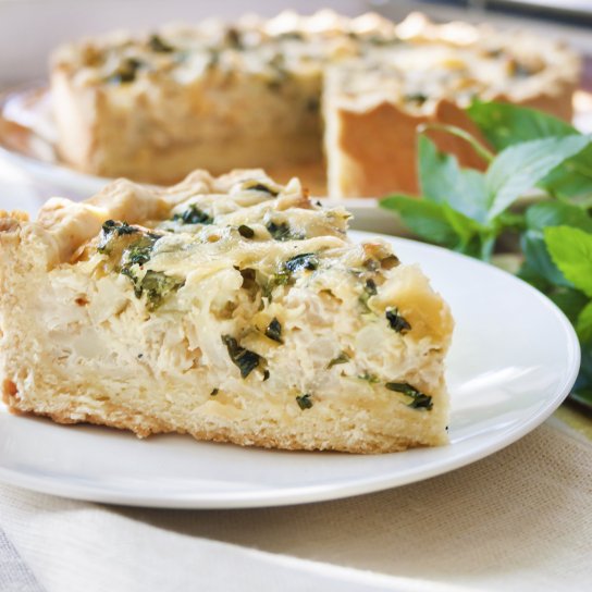 Пиріг з цвітною капустою і соусом