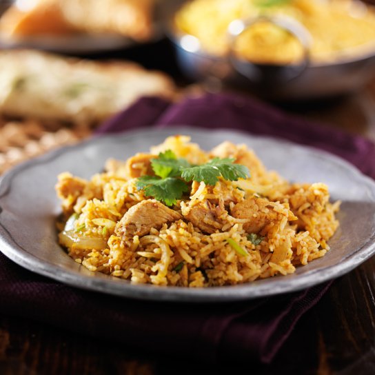 Бір’яні з куркою і рисом