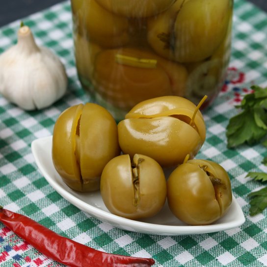 Квашені зелені помідори