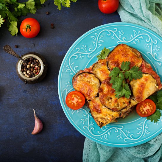 Лінива запіканка з баклажанів