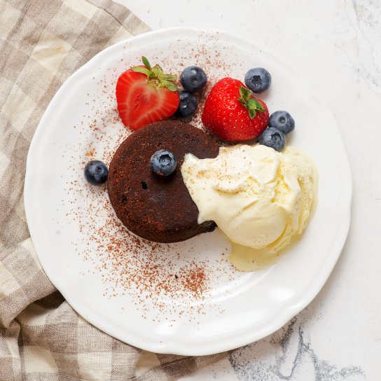 Фондан з морозивом