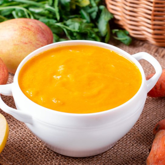 Суп-пюре из моркови и яблок