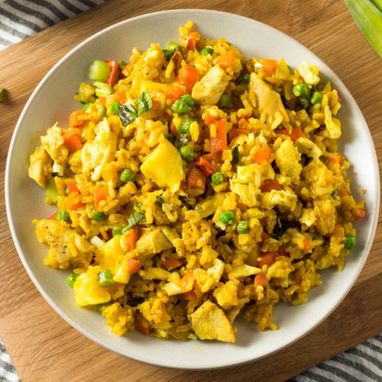 Смажений рис з овочами