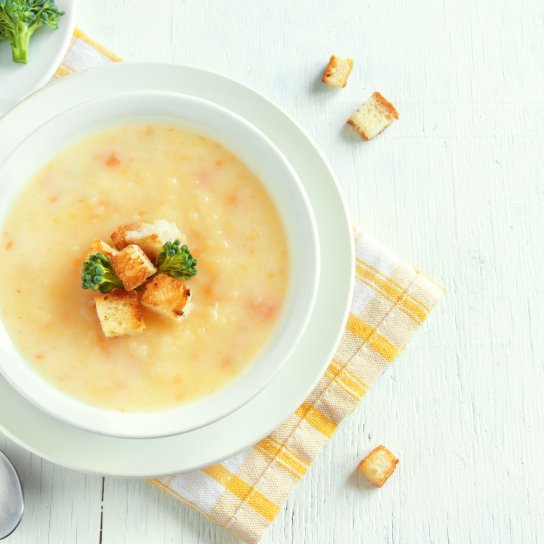 суп з плавленим сиром і овочами