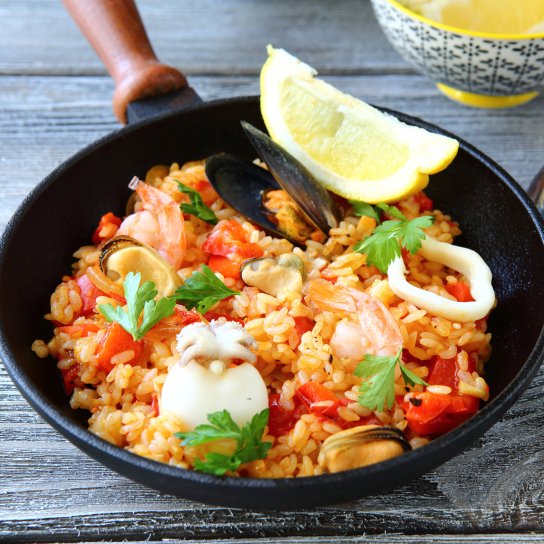 паелья з морепродуктами
