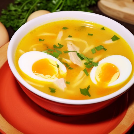 Суп з млинцями з яєць