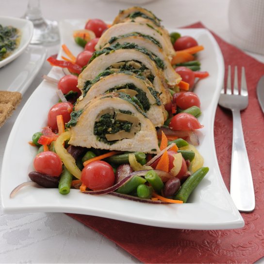 Курячий рулет з грибами