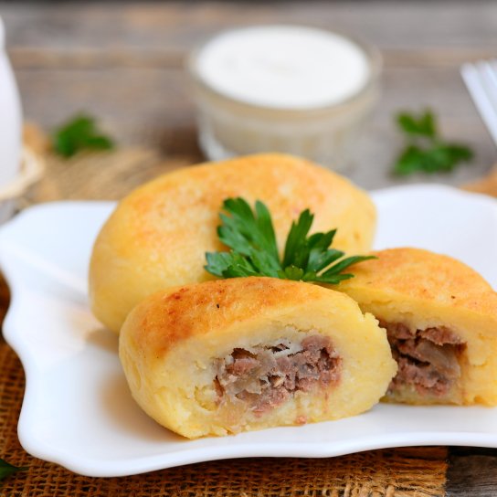 Картопляні млинці з м`ясом