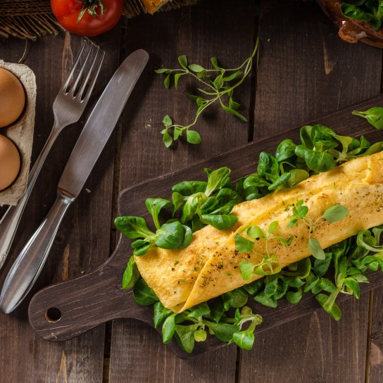 Омлет з бринзою та щавлем