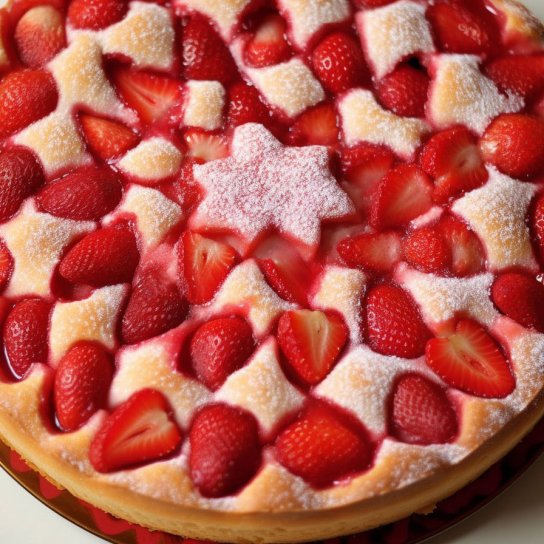 Полуничний пиріг-пʼятихвилинка