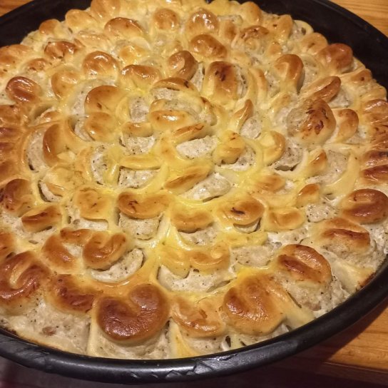 М’ясний пиріг «Хризантема»