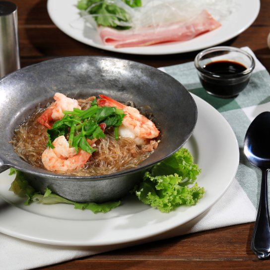 фунчоза з креветками