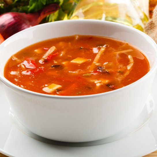 Суп з баклажанами і куркою