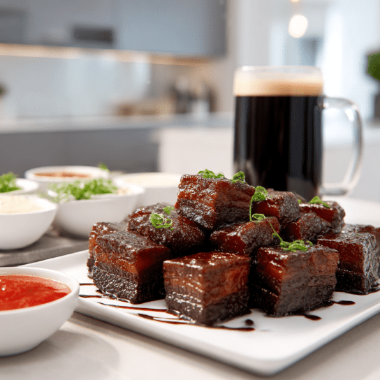 Сало, карамелізоване в темному пиві