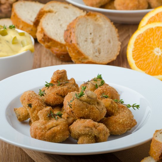 Смажені гриби у паніровці