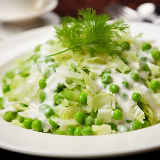 Салат "Леся" з пекінської капусти та горошку