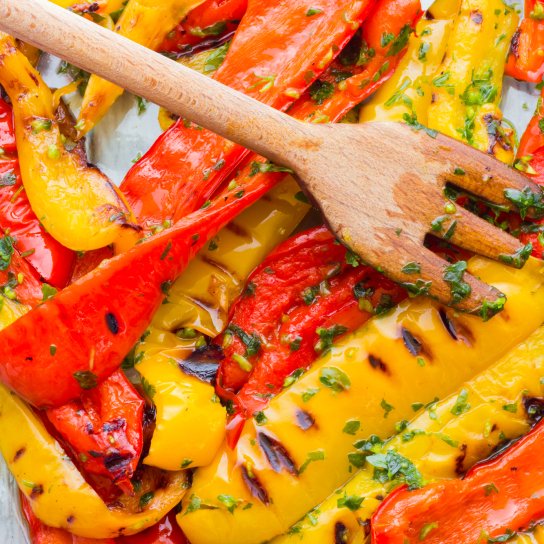 Солодкий перець, запечений в олії